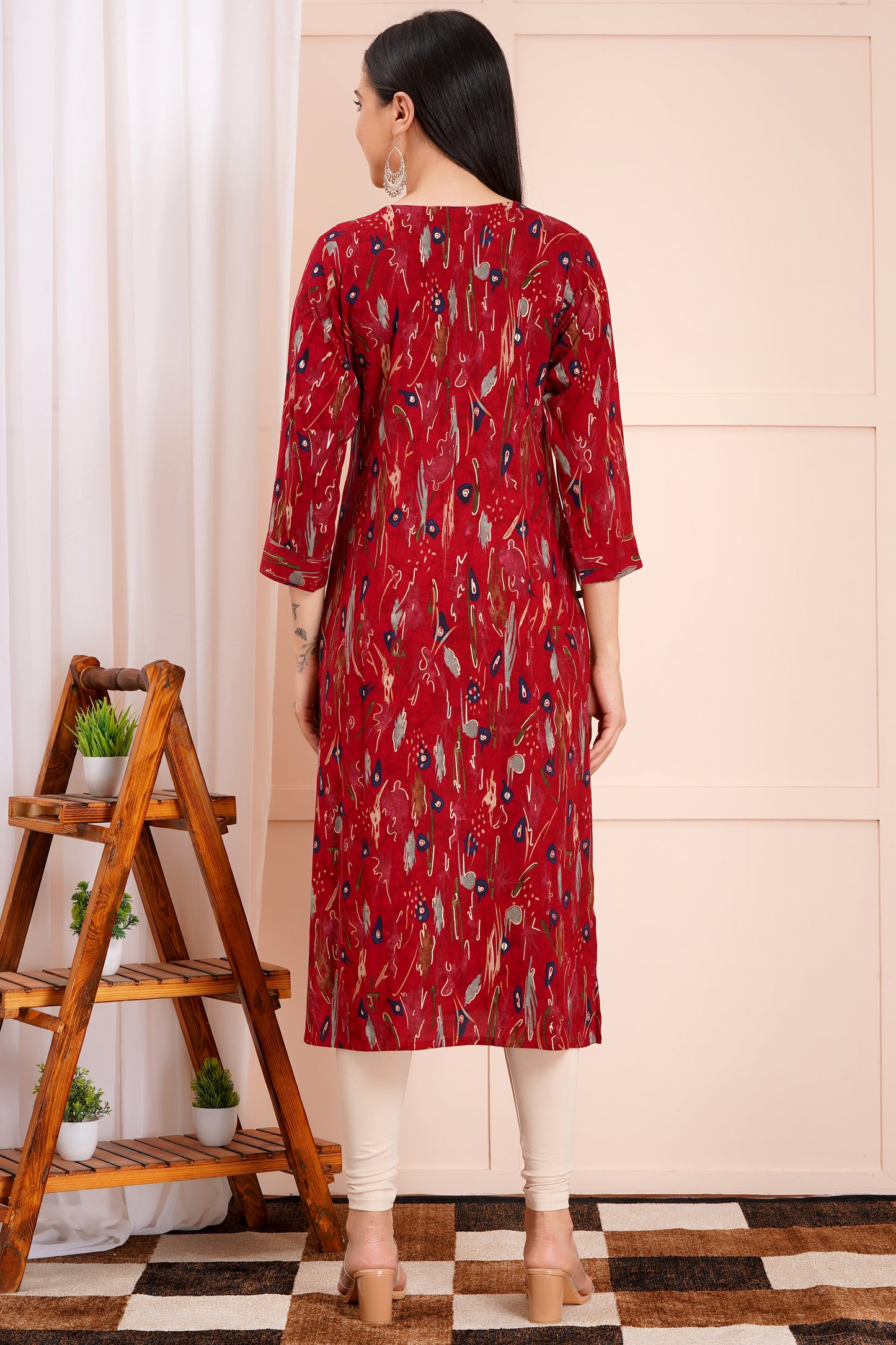 Scarlet Charm Printed Kurti
