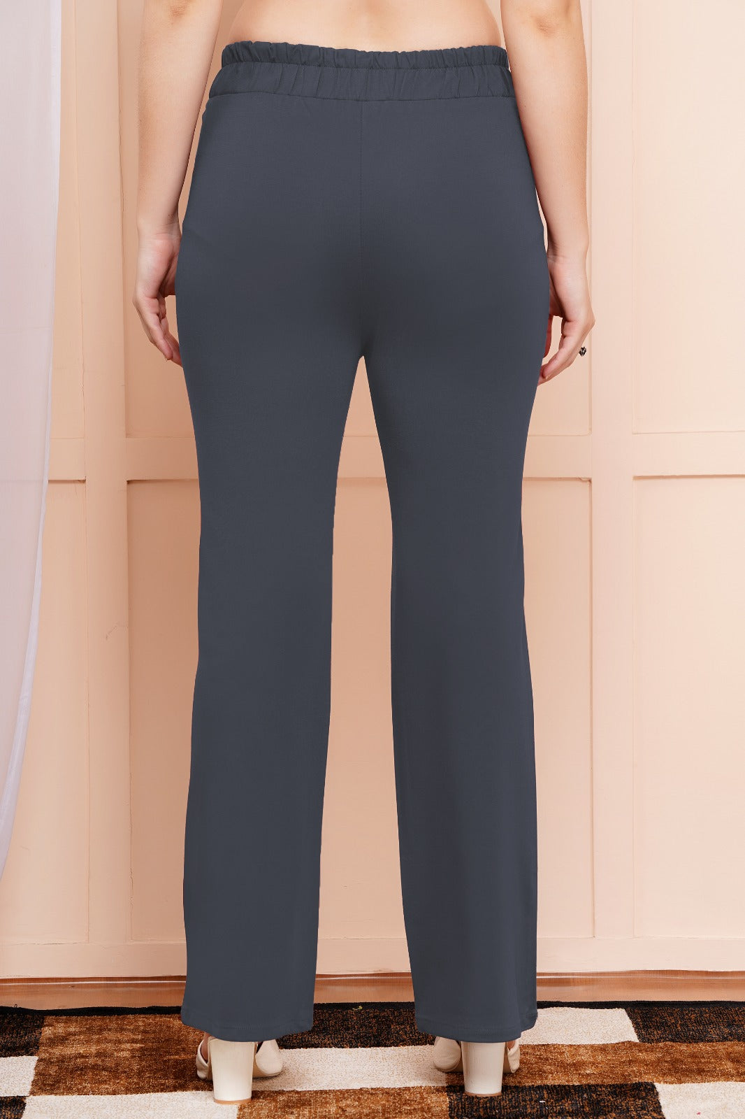 Classic Dark Gray Bell-Bottom Pants