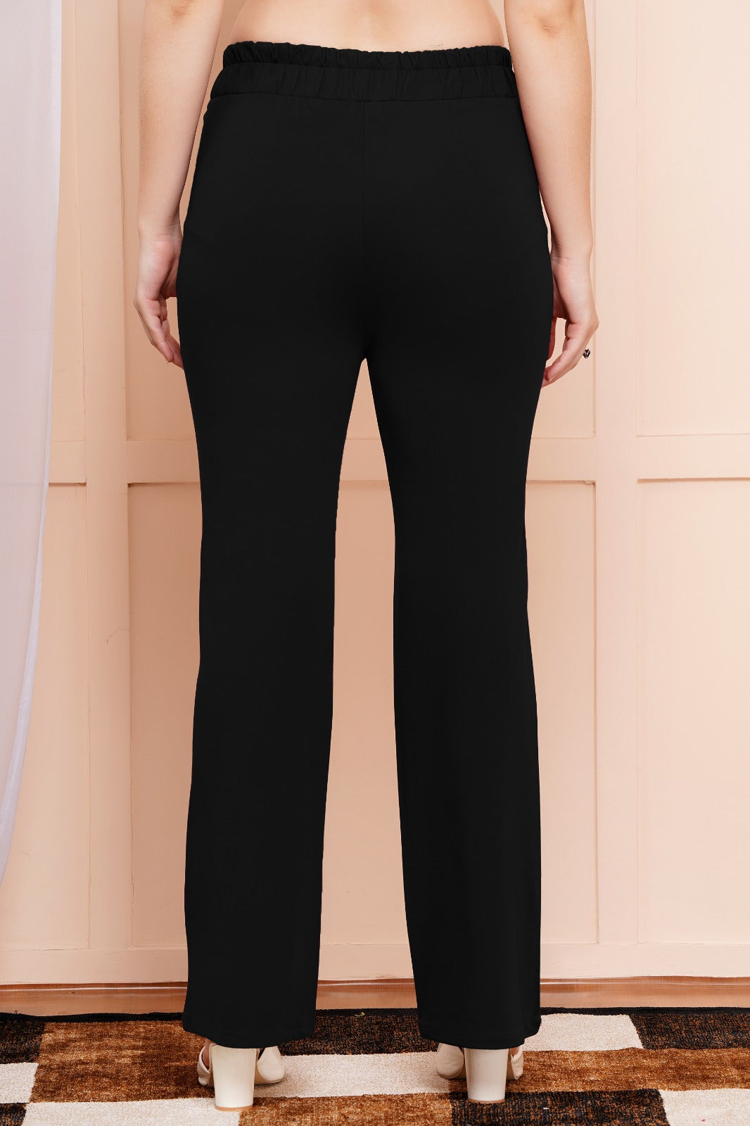 Classic Black Bell-Bottom Pants