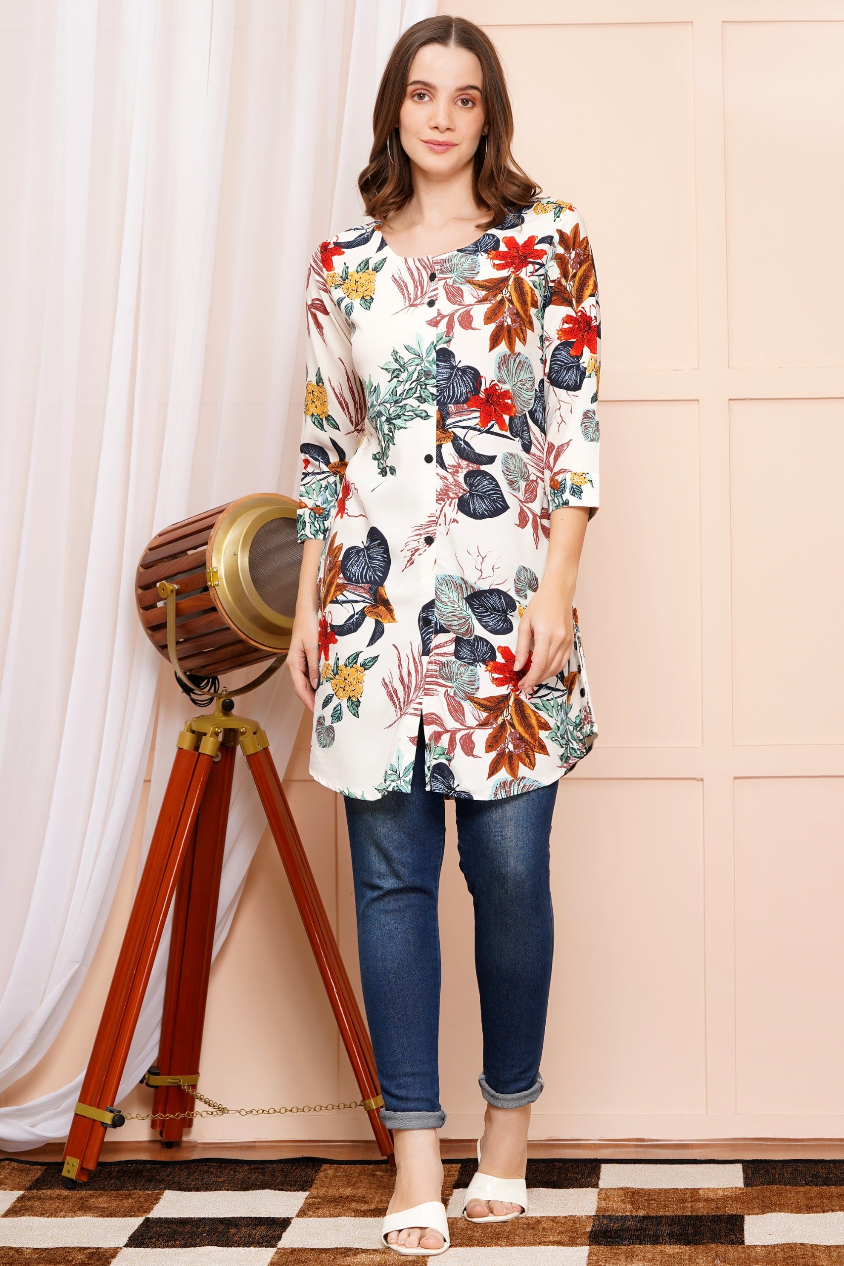 Botanical Bliss Short Kurti