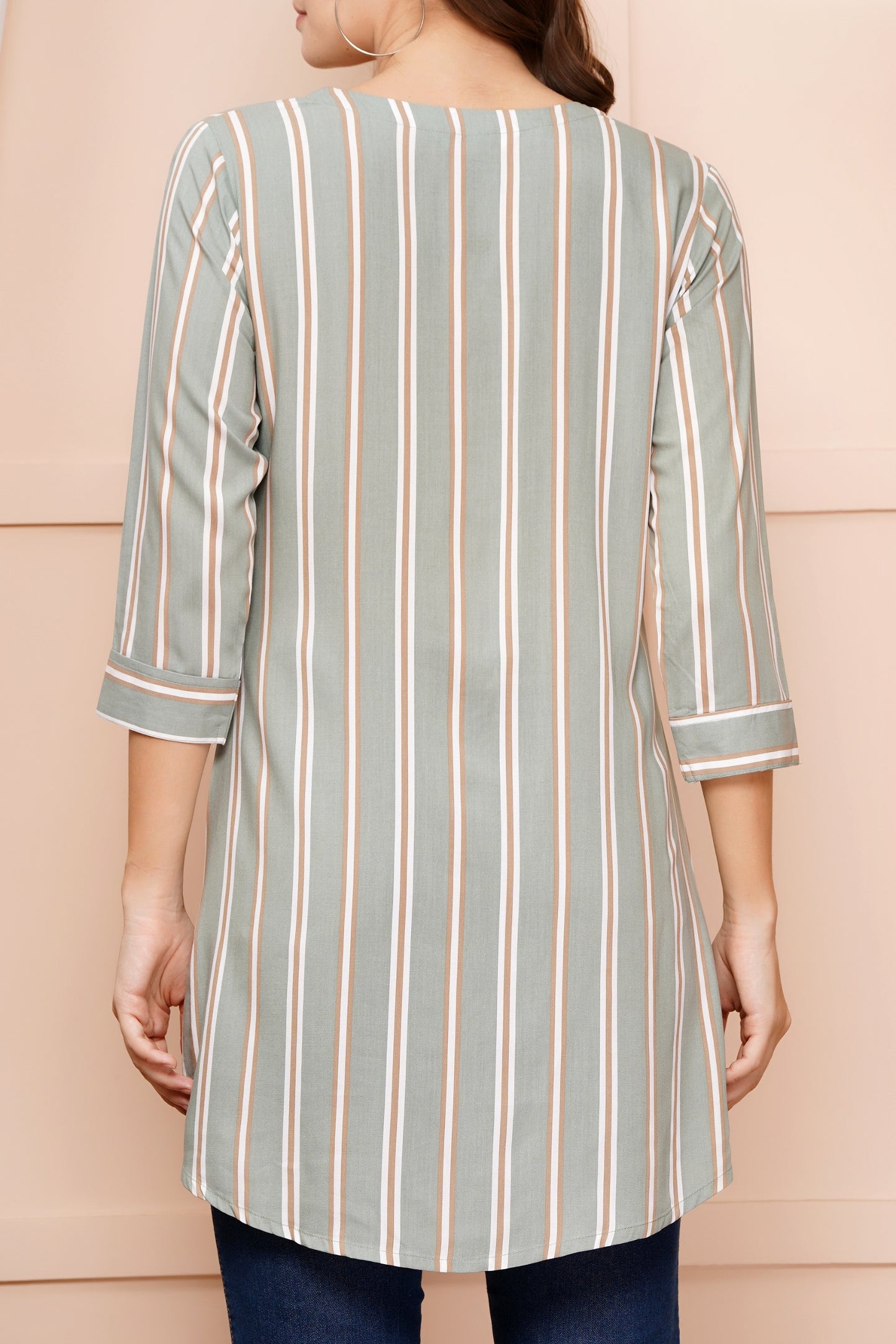 Elegant Striped Short Kurti 2