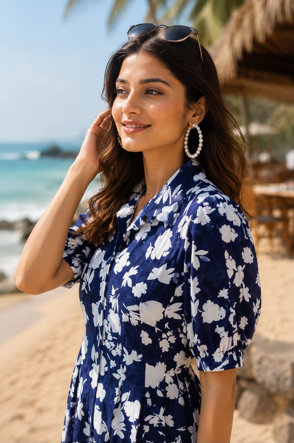 Evening Bloom Short Midi Dress